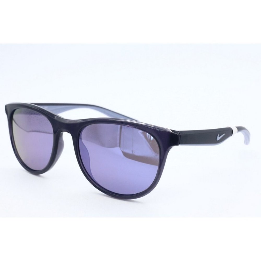 New Nike WAVE M DQ0854 540 Cave Purple Round Sunglasses Super Violet Lenses 53mm